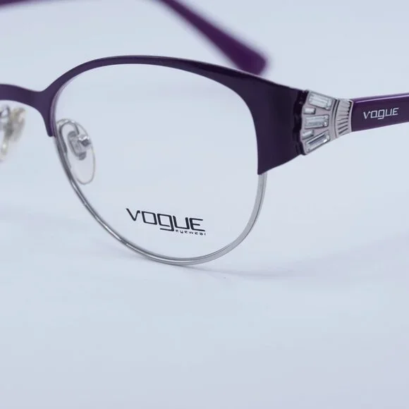 🕶️ New Vogue VO4015B 5008 Eyeglasses - Eggplant/Silver Frame 51mm